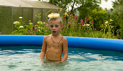 Image showing Child wearing a mask.