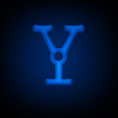Image showing Neon Letter Y