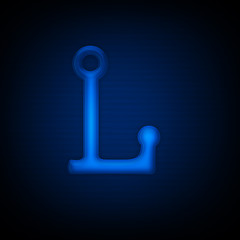 Image showing Neon Letter L