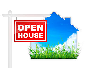 Image showing Sign - Open House