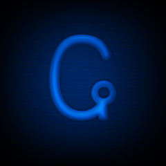Image showing Neon Letter G