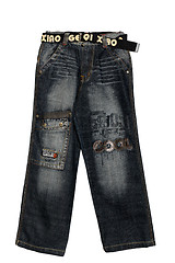 Image showing Black children boy jeans isolated