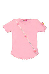Image showing Children girl pink T-shirt isolated