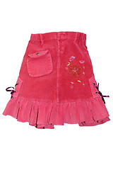 Image showing Red children girl mini skirt isolated