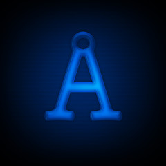 Image showing Neon Letter A