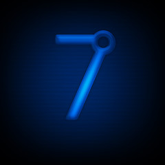 Image showing Neon Letter 7