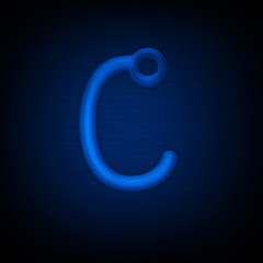 Image showing Neon Letter C