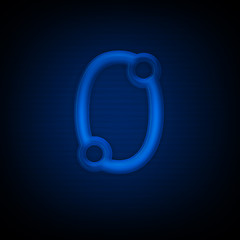 Image showing Neon Letter O