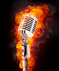 Image showing Microphone in Fire