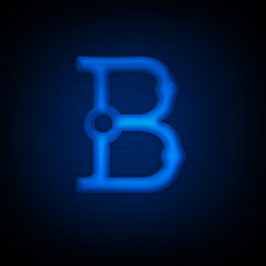 Image showing Neon Letter B