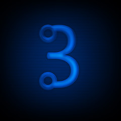 Image showing Neon Letter 3
