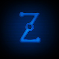 Image showing Neon Letter Z