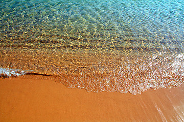 Image showing shallow of sea on sand beach