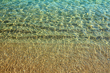 Image showing shallow of sea on sand beach