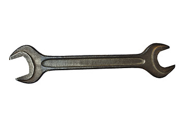 Image showing old wrench isolated on white 