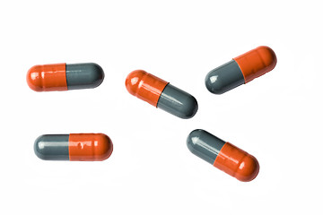 Image showing capsules isolated on white background 