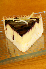 Image showing Blueberry and vanilla custard cream tart