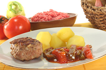 Image showing Meatball with Ratatouille