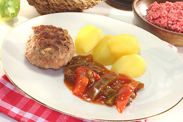 Image showing Meatball with Ratatouille