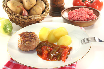 Image showing Meatball with Ratatouille