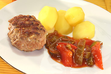 Image showing Meatball with Ratatouille