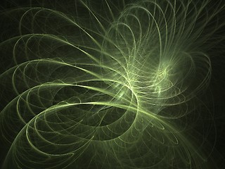 Image showing Green light spiral 3D