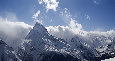 Image showing Panorama Caucasus Mountains. Dombay.