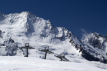 Image showing Ropeway at ski resort