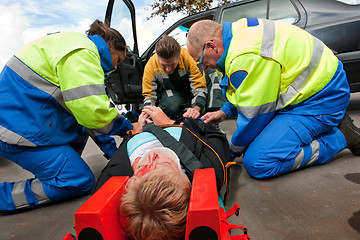 Image showing First aid Teamwork