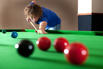 Image showing Snooker long shot