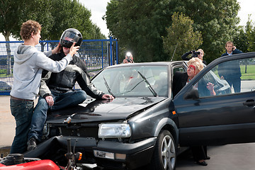 Image showing Car crash scene