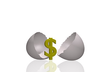 Image showing Dollar Sign Hatched