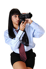 Image showing Girl taking pictures.