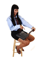 Image showing Girl with laptop.