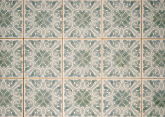 Image showing Traditional Portuguese glazed tiles