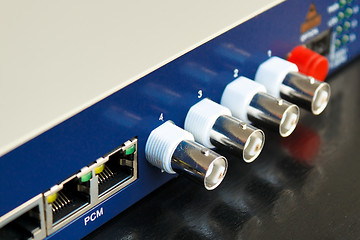 Image showing fiber optic video converter with optical FC connectors and video