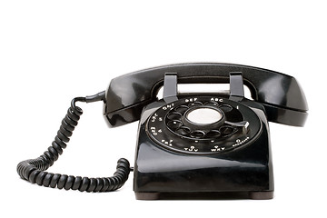 Image showing Old Black Retro Telephone