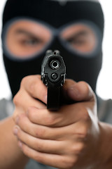 Image showing Masked Man With a Gun