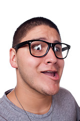 Image showing Man Wearing Nerd Glasses