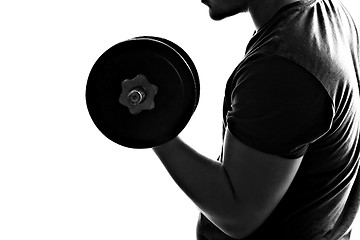 Image showing Man Lifting Weights