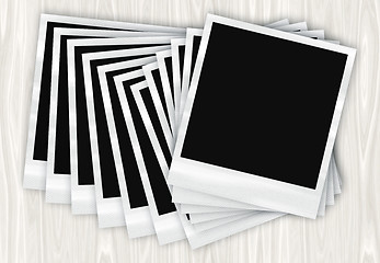 Image showing Instant Film Photos In a Row