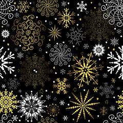 Image showing Seamless black christmas wallpaper