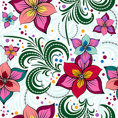 Image showing Floral vivid seamless pattern