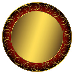 Image showing Golden-red-black frame