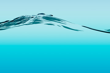 Image showing Blue water wave