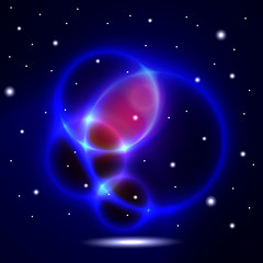 Image showing Abstract rings and stars