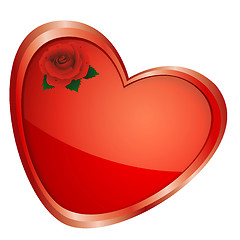Image showing Heart with a rose