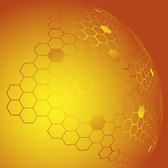 Image showing Honeycombs orange