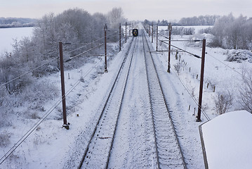 Image showing Winter train Denmark