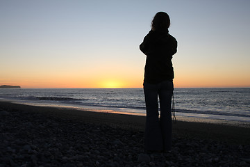 Image showing Sunset in New Zealand